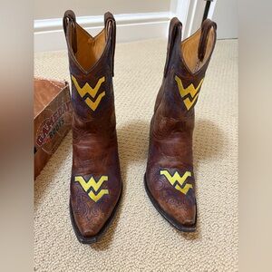 Brown Leather Cowboy Boots Wvu